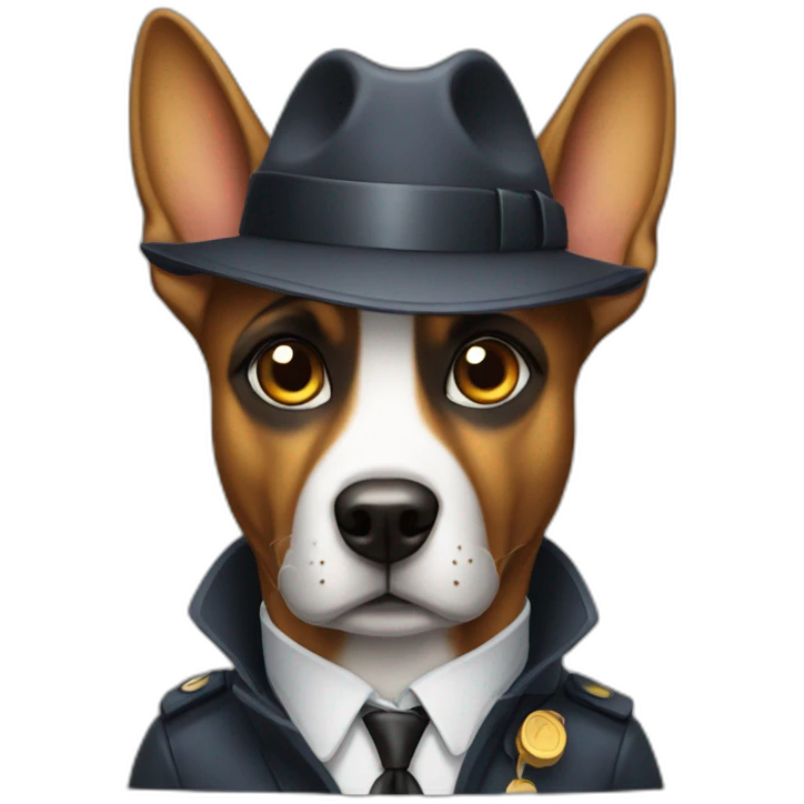 detective dog emoji