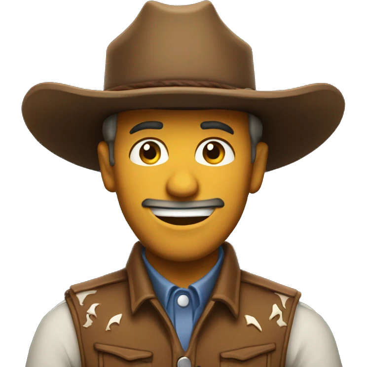 Smirking cowboy emoji
