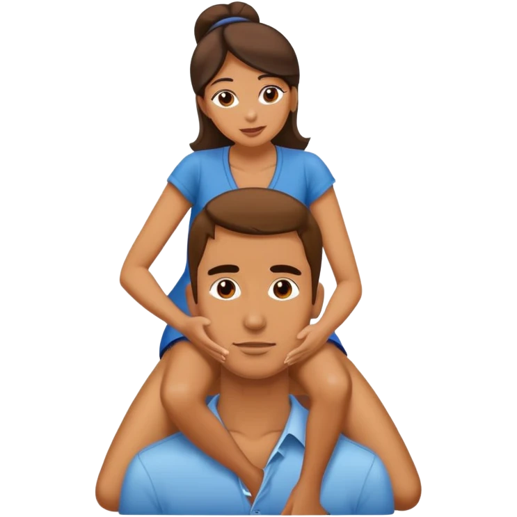 Woman's ass sitting on half-aged man's face emoji