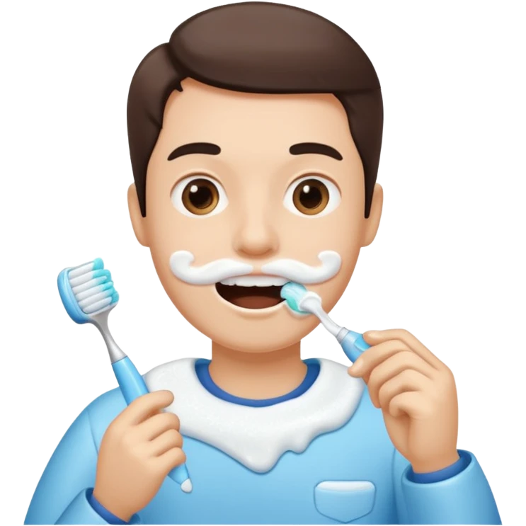 Brushing your teeth emoji