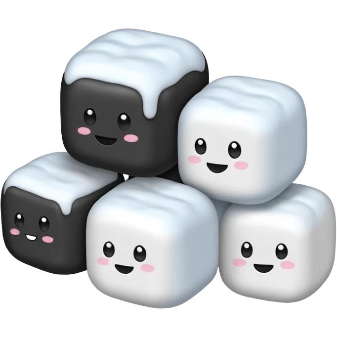 a few marshmallows, simple, clear without faces emoji