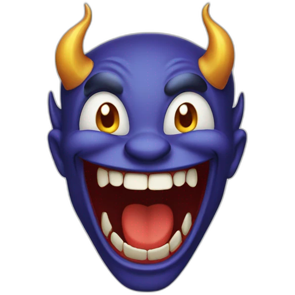 Laughing devil emoji