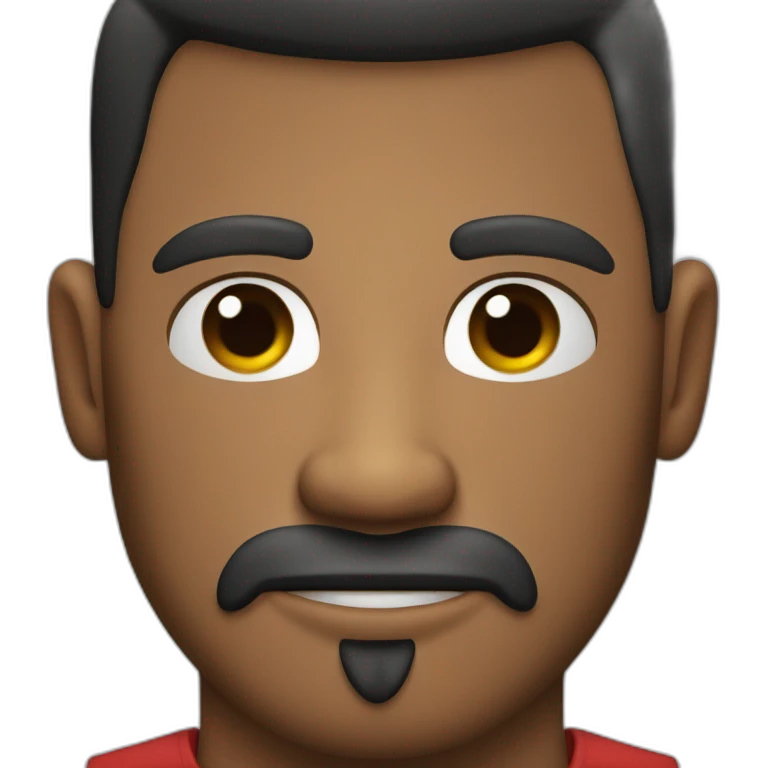 Hombre piel clara, barba rojiza, pelo moreno, frente muy amplia emoji
