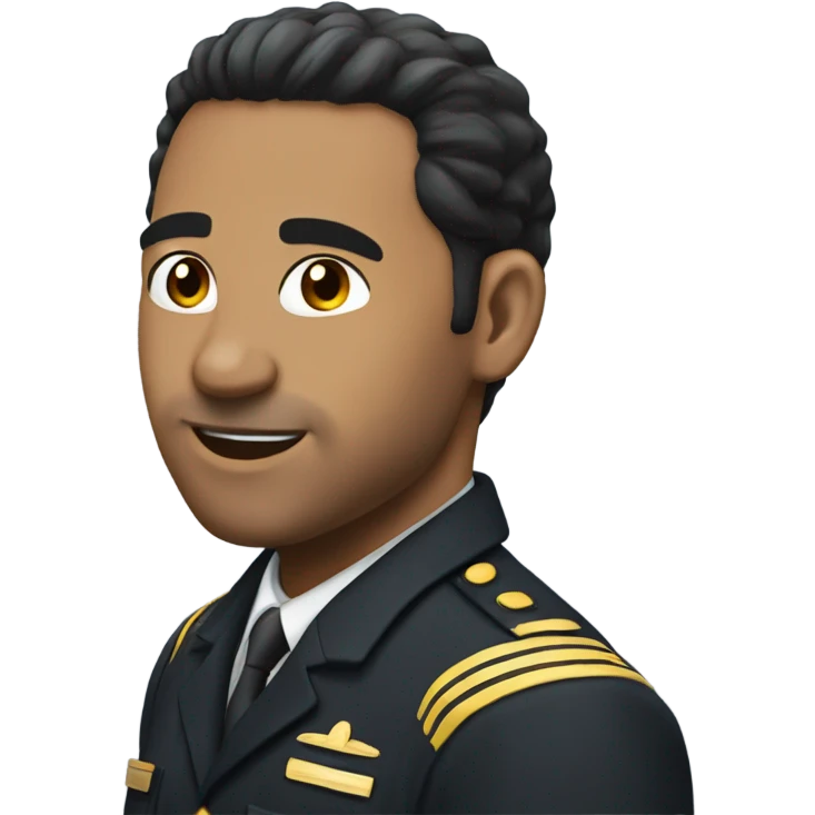 The pilot with the black hair emoji