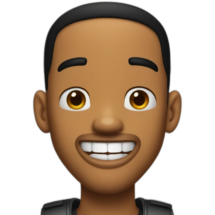 Will smith happy with your mouth a little open emoji