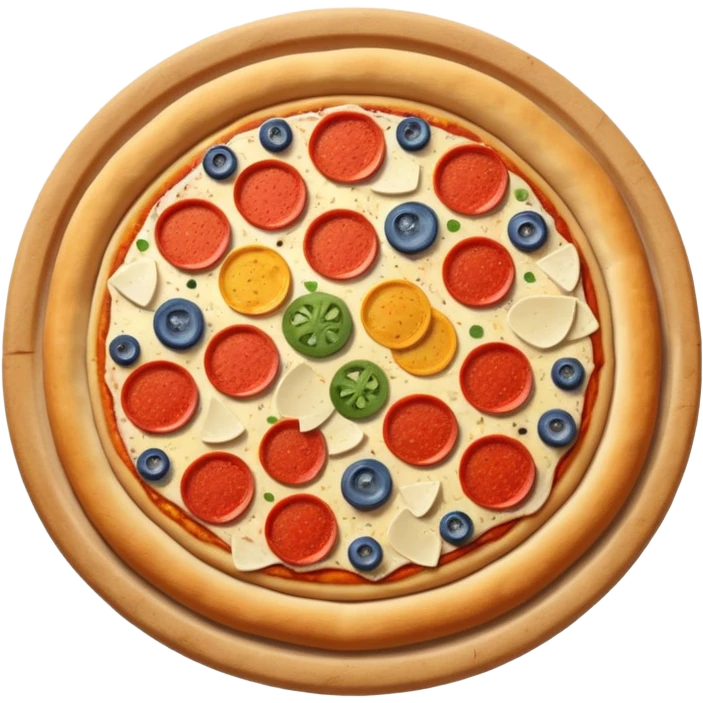 Make me a 🍕 or one with shapes of France on it emoji