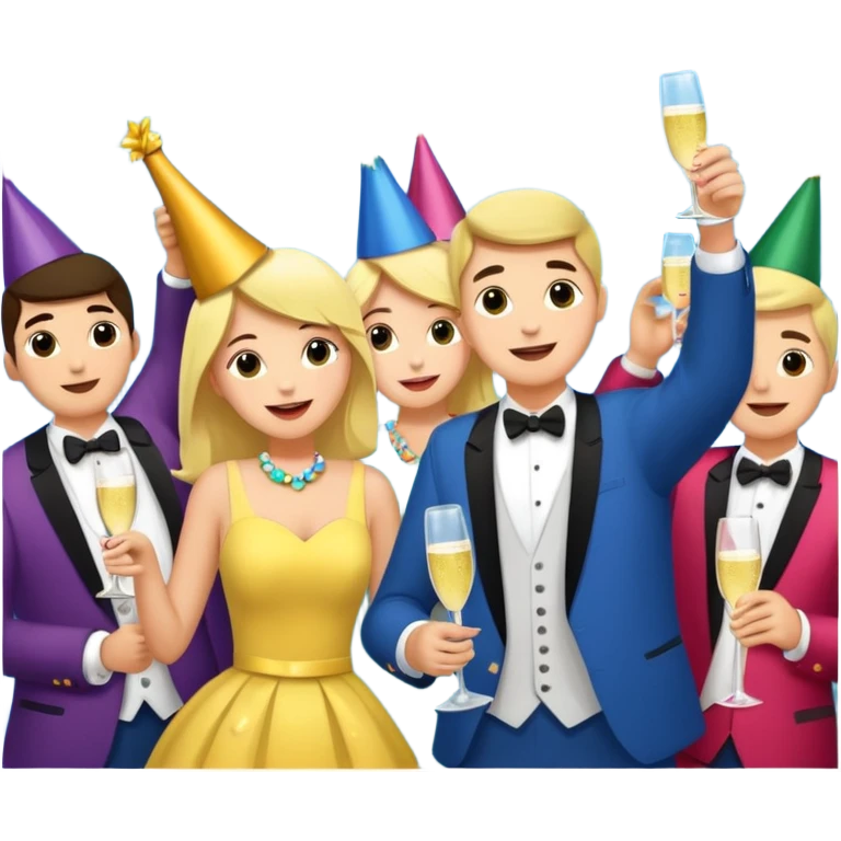 Maak een beeld voor een 50 jarig jubileum met veel kleur en confetti emoji