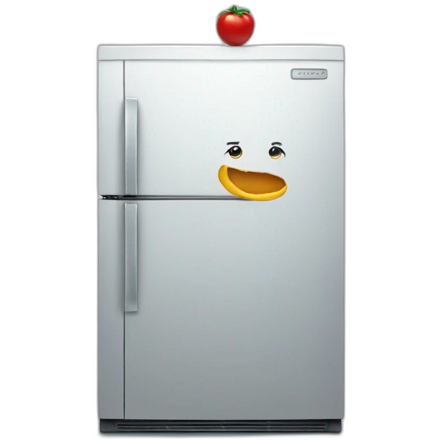 A refrigerator with no food in it emoji