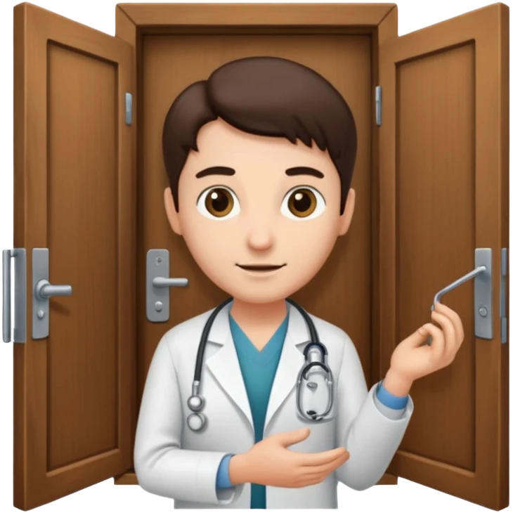 doctor opening a door emoji