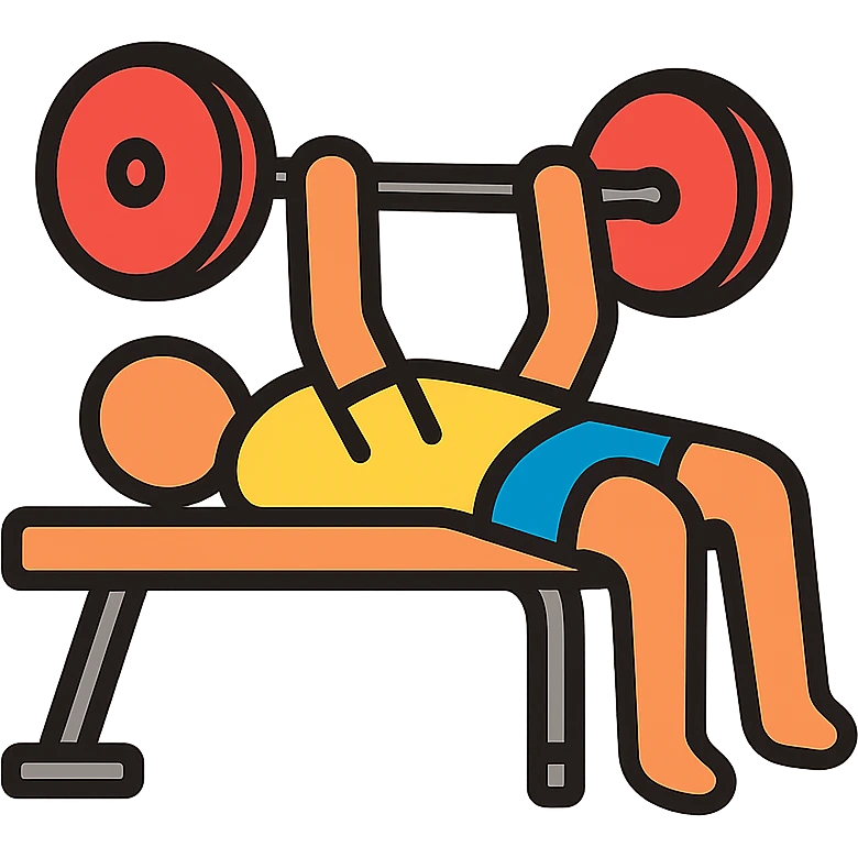 a sportman doing a bench press emoji