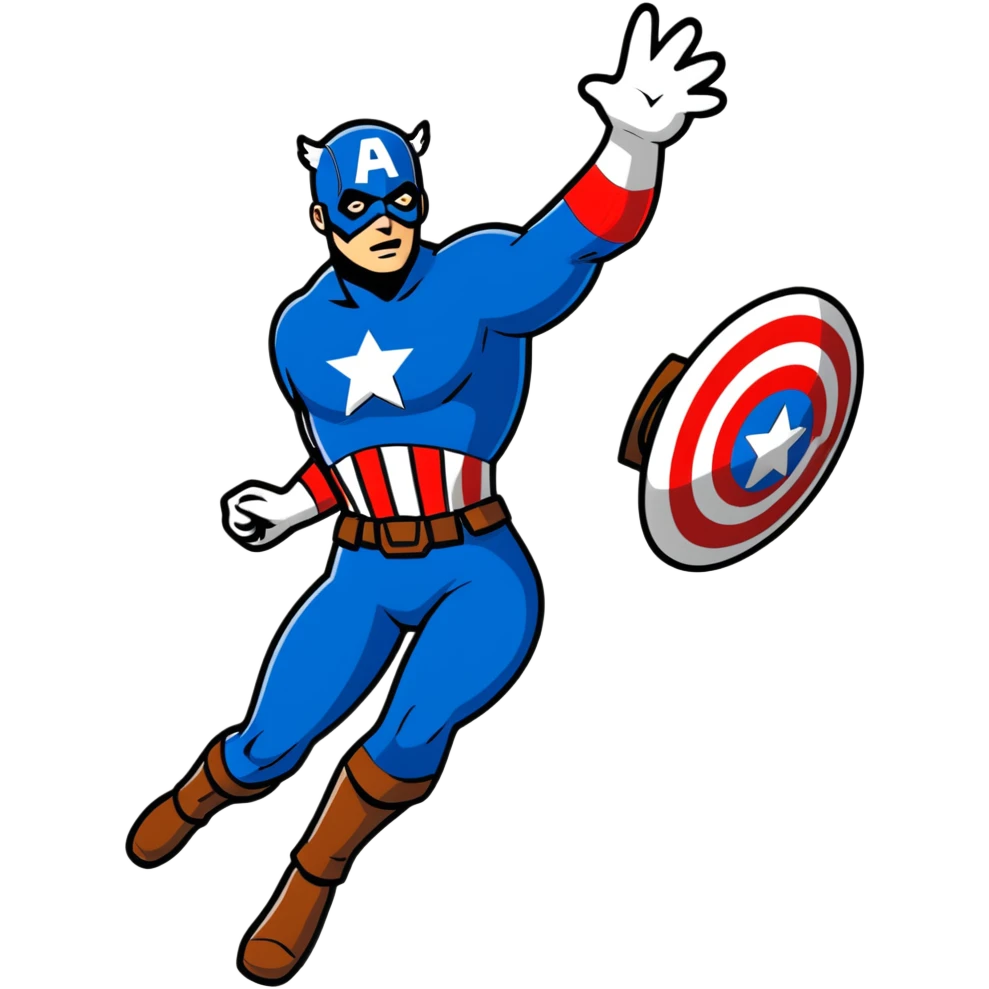 captain america throwing shield emoji