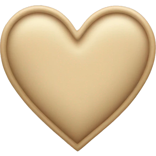 Beige heart  emoji