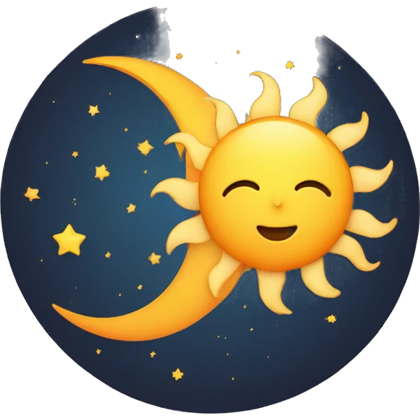 Sun and moon, planets  emoji