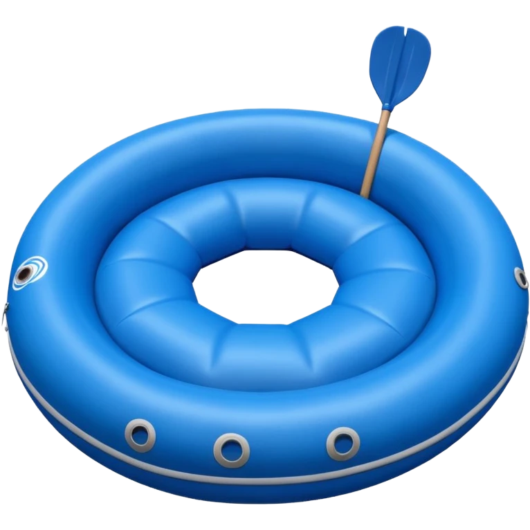 round rafting boat with seats arranged in a circle, without oars emoji