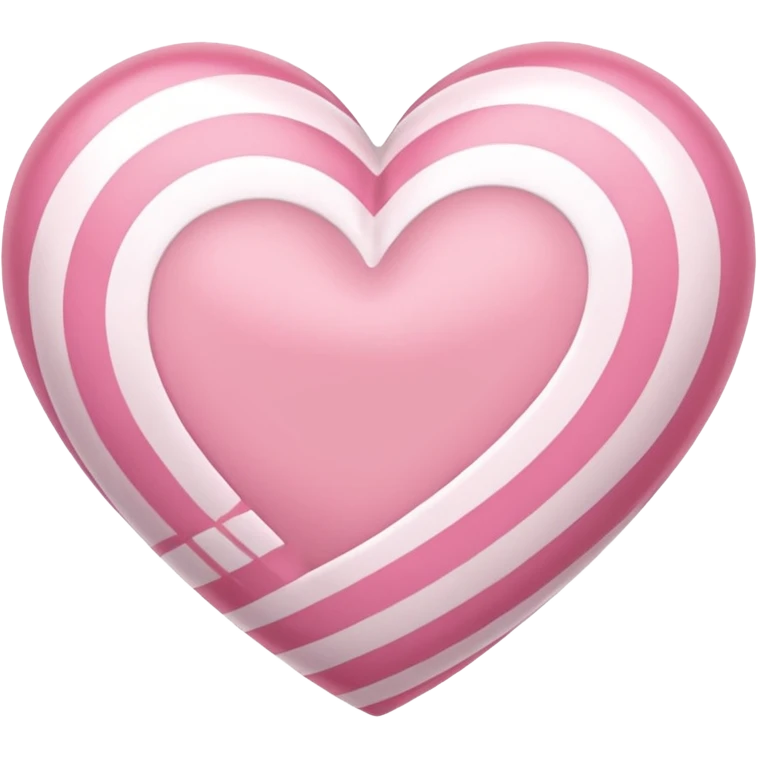 sakura heart with a striped border emoji
