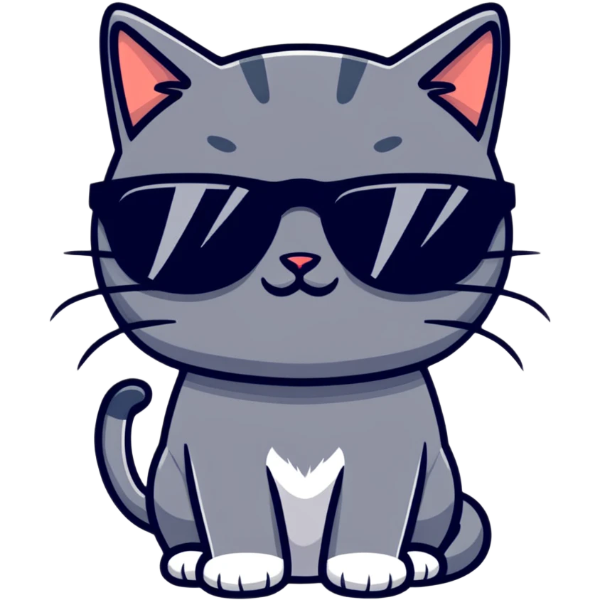 Cat with sunglasses emoji