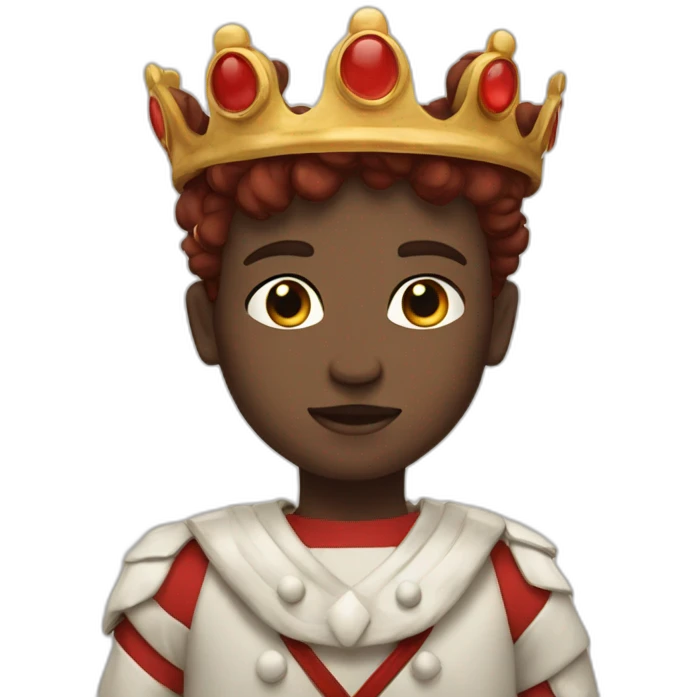 white skin King's son with RED emoji