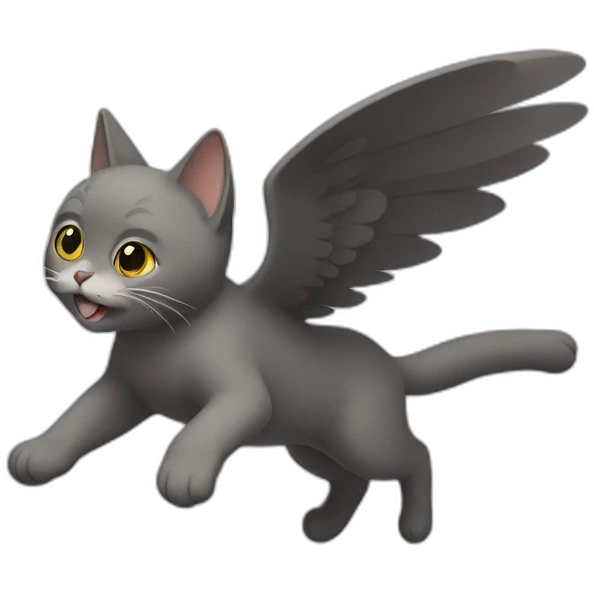flying cat emoji