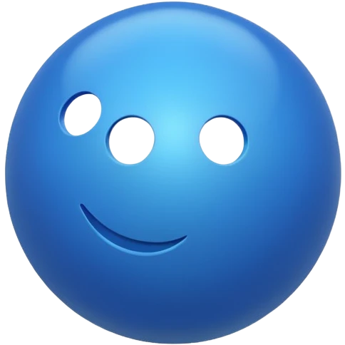 3d blue ball emoji