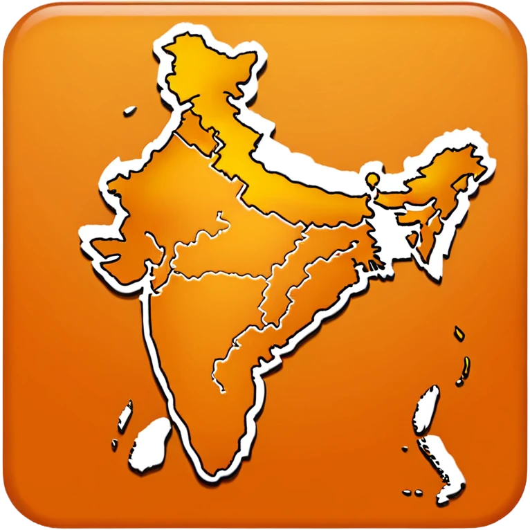 Undevided India map with saffron colour ( akhand Bharat )  emoji