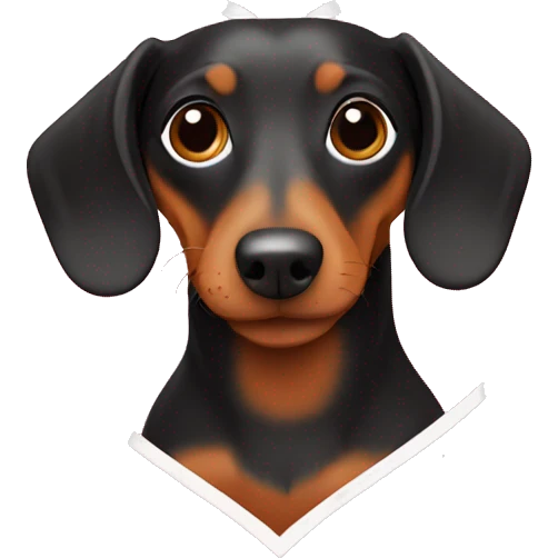 Dachshund in a heart emoji