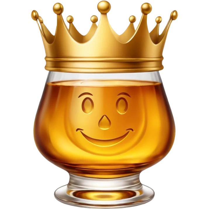 crown royal crown gold glass with black background emoji