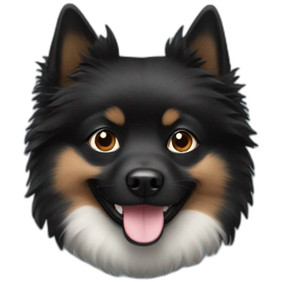 black spitz face emoji