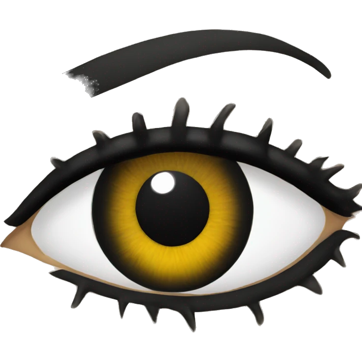 Eye with eyeliner black emoji