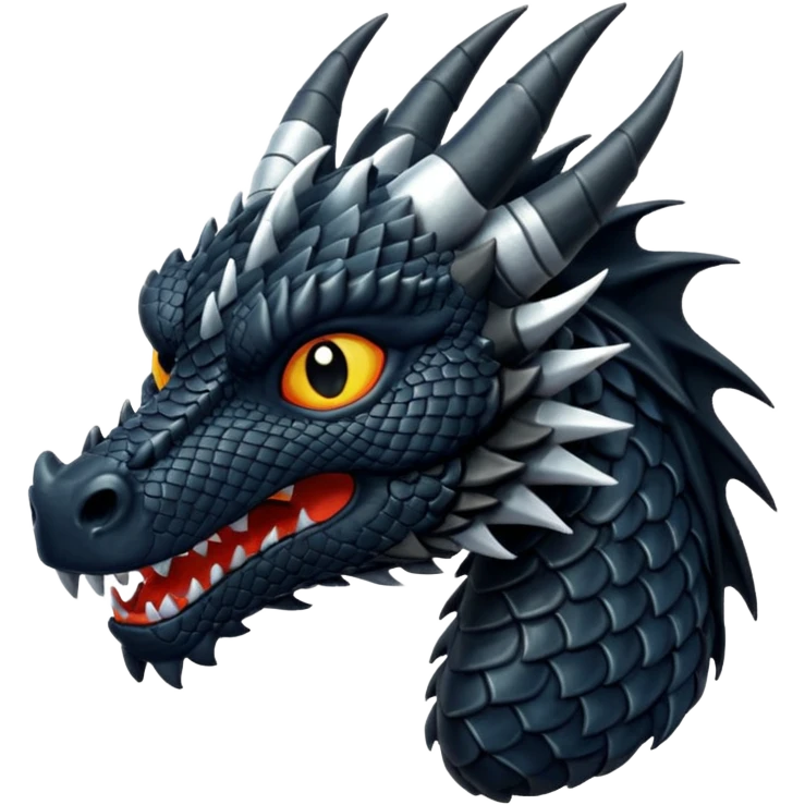 

black dragon head emoji