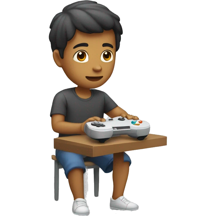 Garçon qui joue à la console  emoji
