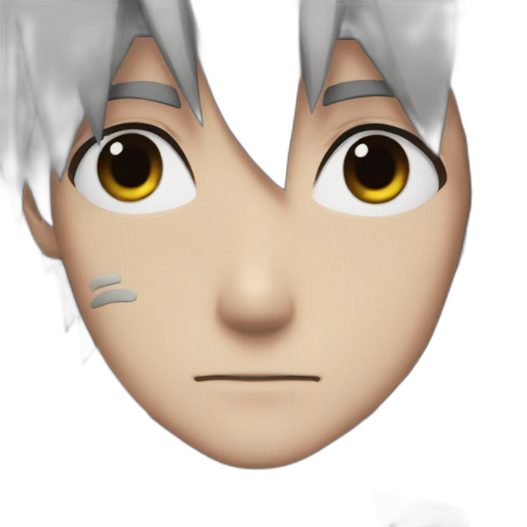 Naruto black hair black eye sad emoji