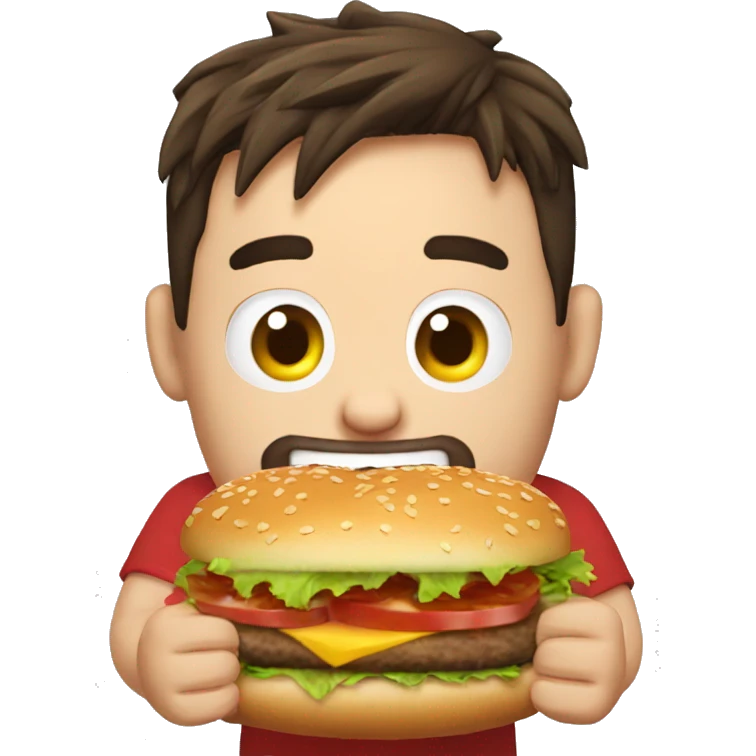 Messi comiendo hamburguesa emoji