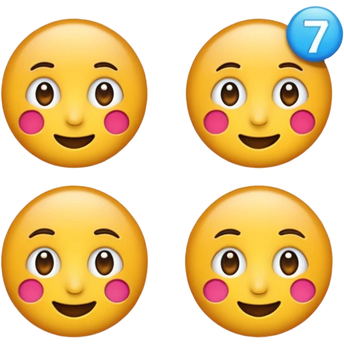 Emoji tenant un 6 et un 7 emoji