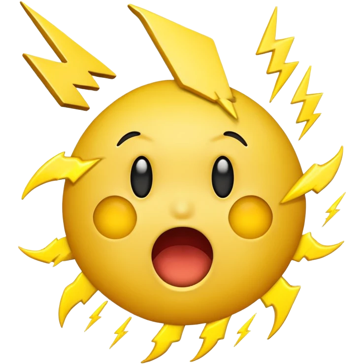 Smiley foudroyé orage emoji