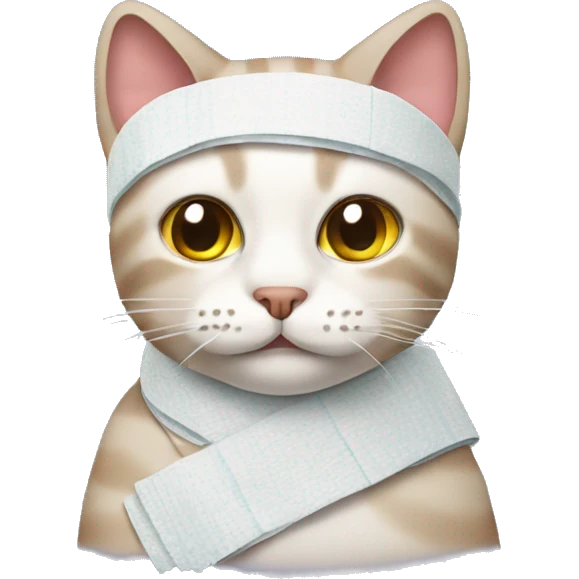 cat bandaged emoji