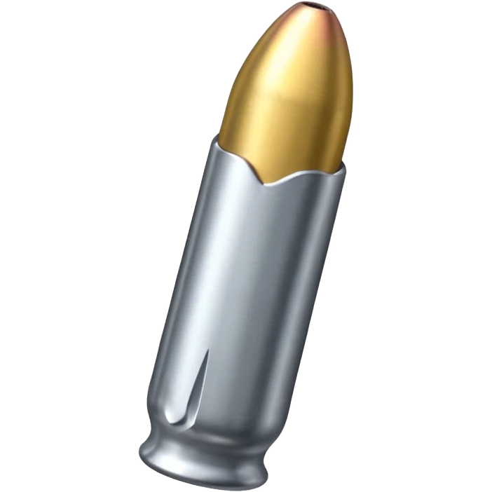 a single bullet sligly ratated to the right side emoji