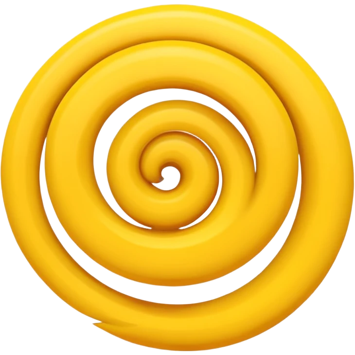Yellow spiral emoji