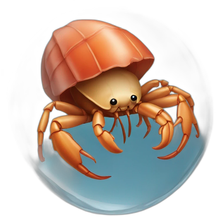 Hermit-crab stuck in plastic  emoji