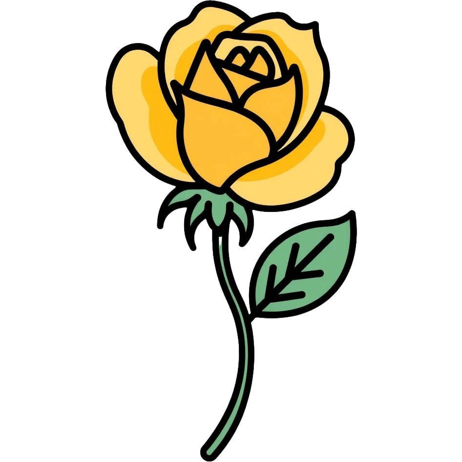 yellow rose flower emoji
