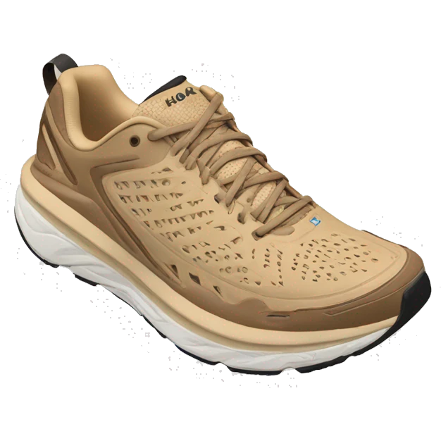 Tan hokas running sneaker emoji