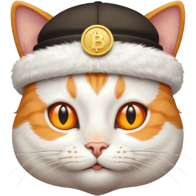 یه گربه که عکس کلاه روی سرش عکس یه سک emoji