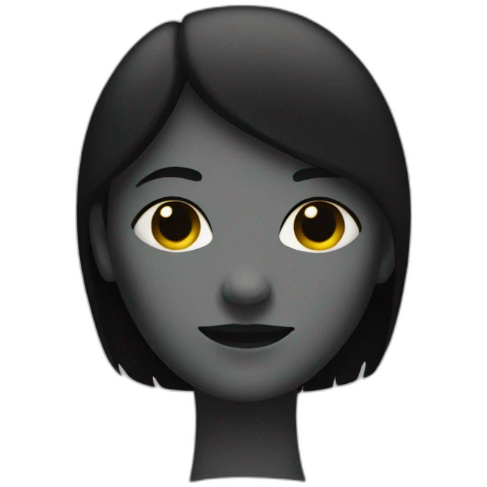eerie shadow of a woman with straight arms  emoji
