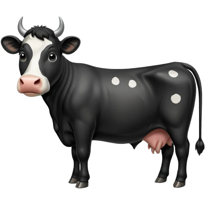 black angus cow emoji