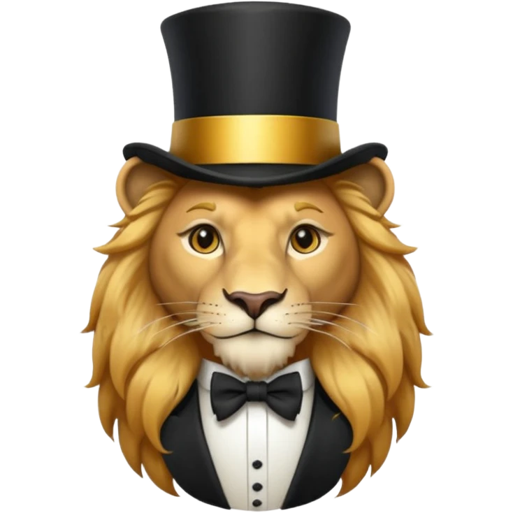 Magician lion emoji