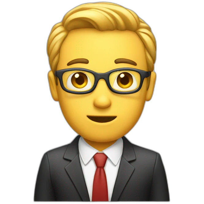A text with boss final emoji