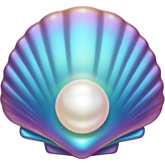 A shell with a big pearl inside. emoji