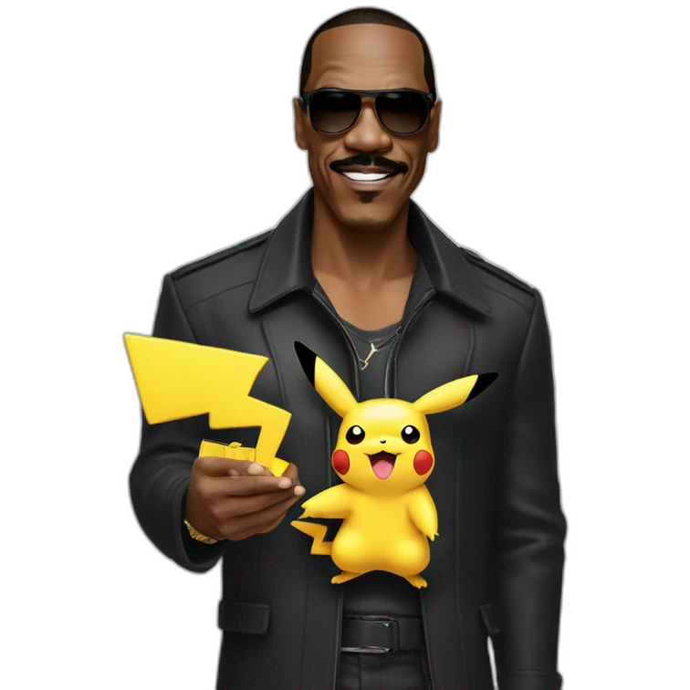 Eddie Murphy with pikachu emoji