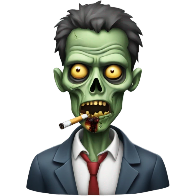 Zombie smoking emoji