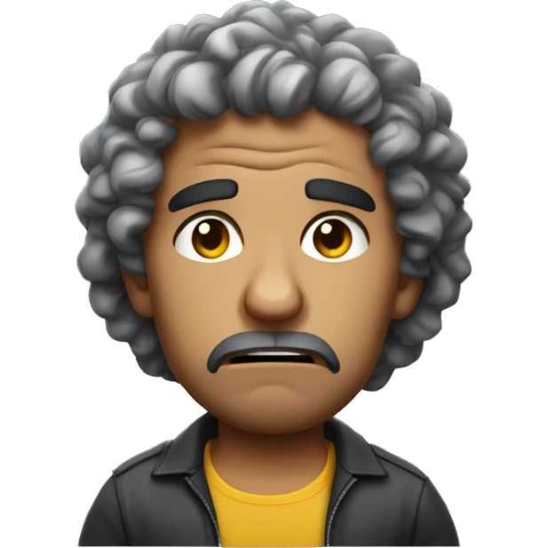 Curly puerto rican man angry  emoji