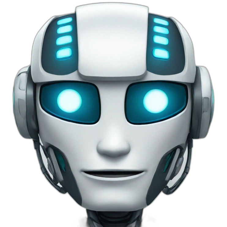 Cyber robot happy emoji